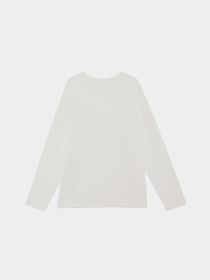 Лонгслів Ейсік Оверсайз модель LonhslivMolochnyi Фото