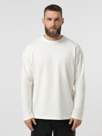 Лонгслів Ейсік Оверсайз модель LonhslivMolochnyi Фото