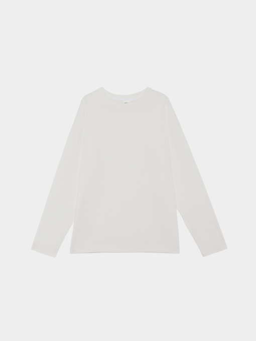 Лонгслів Ейсік Оверсайз модель LonhslivMolochnyi Фото