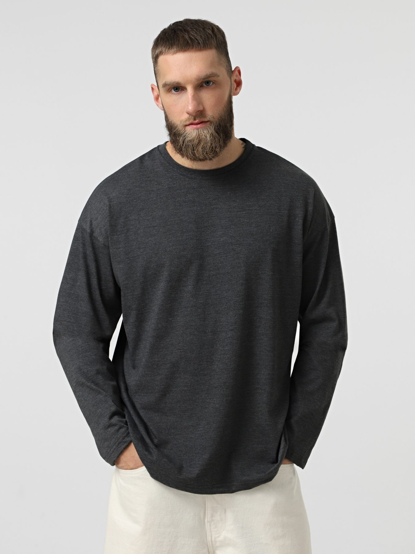 Лонгслив Ейсік Оверсайз модель LonhslivMelang Фото