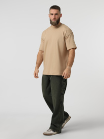 Футболка Ейсік Оверсайз модель Svitlo-Koruchnevyi Фото