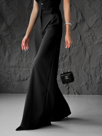 Штани палаццо Jadone Fashion модель Bryuki_Fiva_chernyy Фото