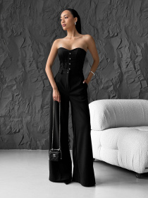 Палаццо Jadone Fashion модель Bryuki_Fiva_chernyy Фото