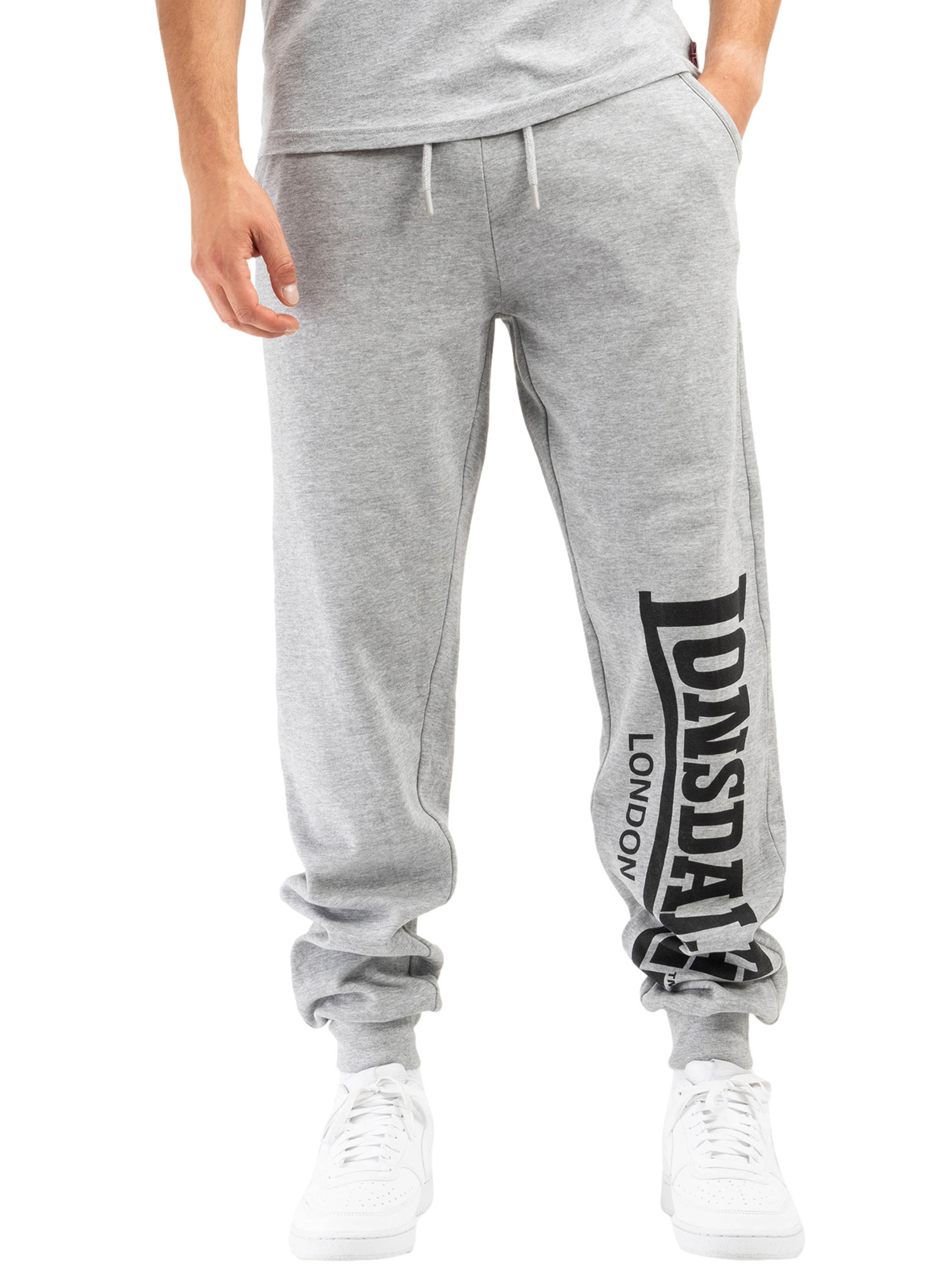 Чоловічі Спортивні штани Lonsdale LOGO LARGE (266673) колір світло-сірий, матеріал бавовна/поліестер Lonsdale - купити в Україні