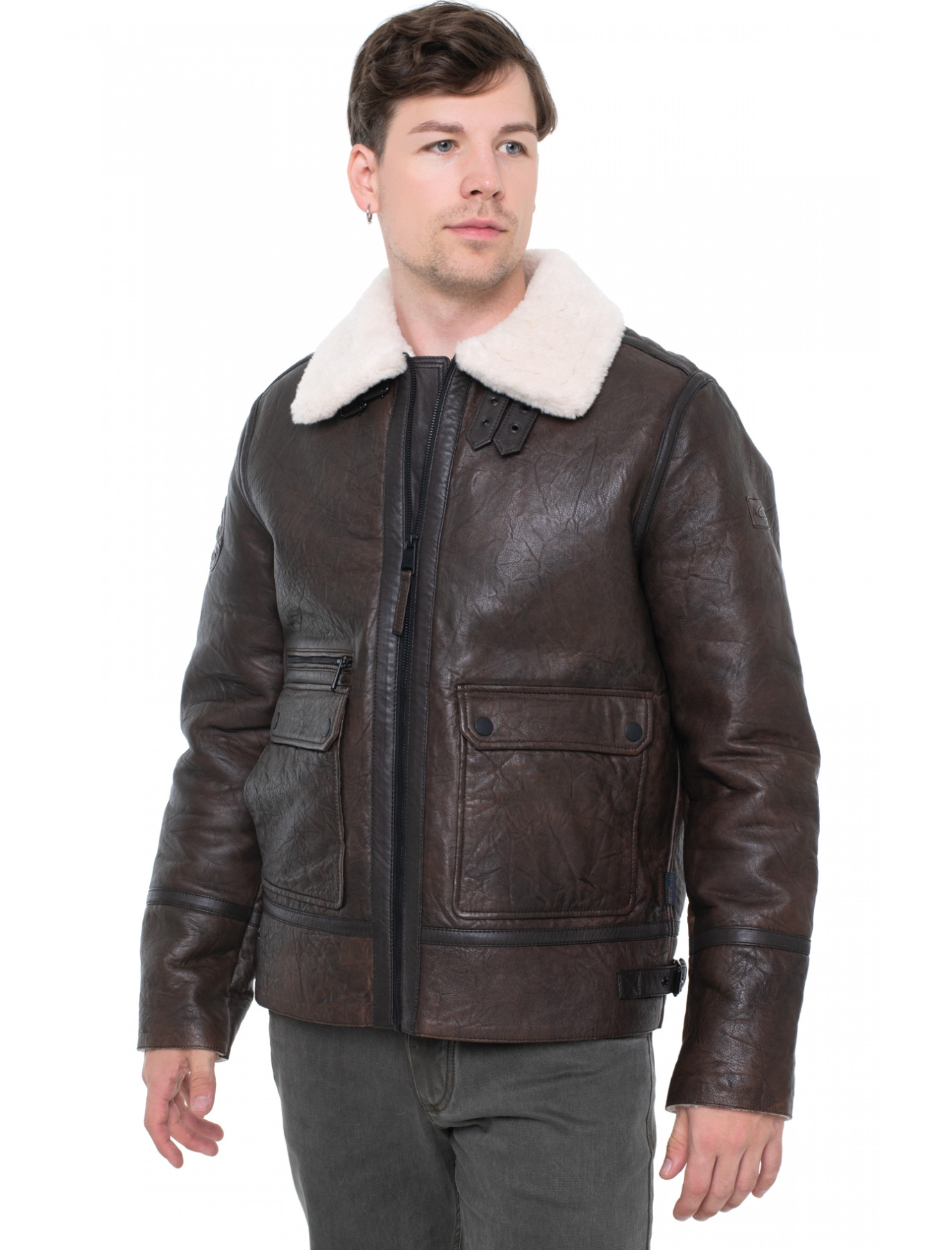 Зимова куртка Camel Active Leather blouson модель 431310-6L36-27 Фото