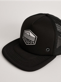 Мужская бейсболка COALITION с широким козырьком и сеткой черная модель 10037105 Фото