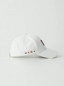 Мужская кепка с нашивкой линейки Nautical Club белая модель 10042200 Фото