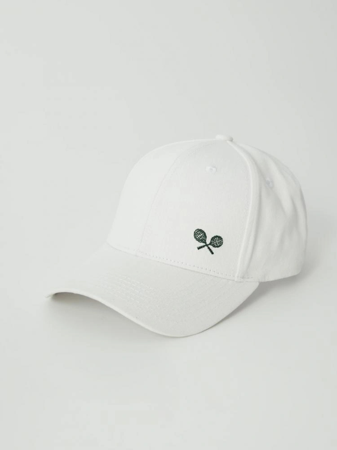 Мужская кепка с вышитыми элементами Tennis Club белая модель 10042512 Фото