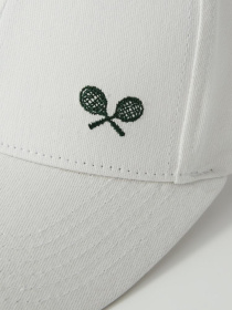 Мужская кепка с вышитыми элементами Tennis Club белая модель 10042512 Фото