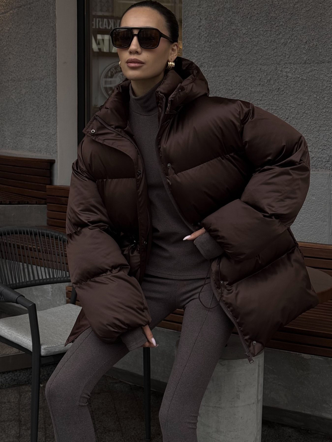 Пуховик Jadone Fashion модель Aic_shoko Фото