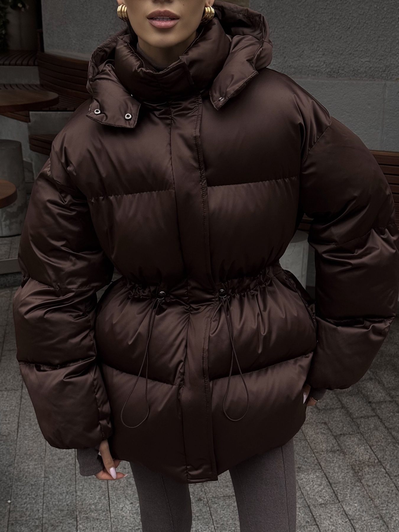 Пуховик Jadone Fashion модель Aic_shoko Фото