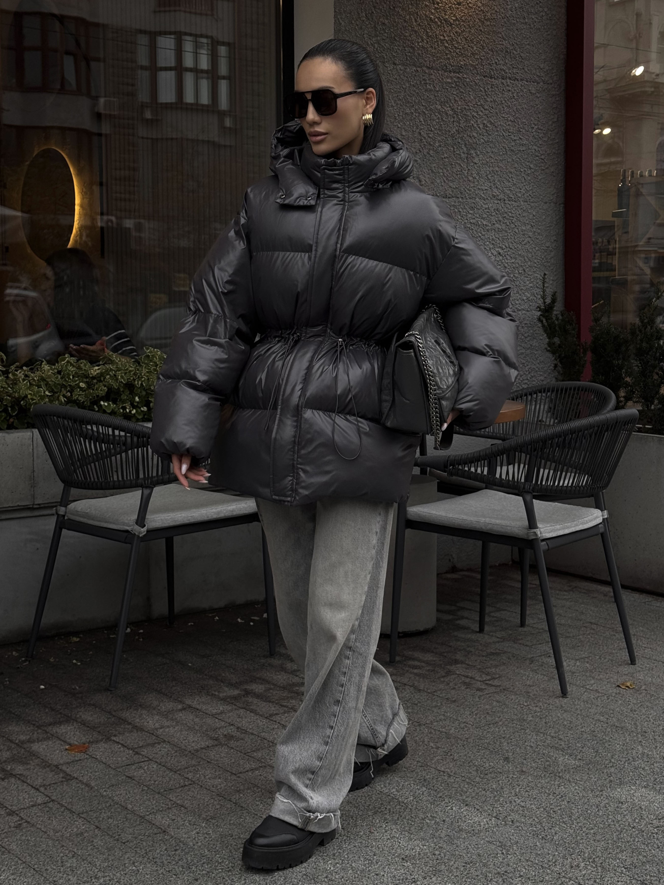 Пуховик Jadone Fashion модель Aic_grafit Фото