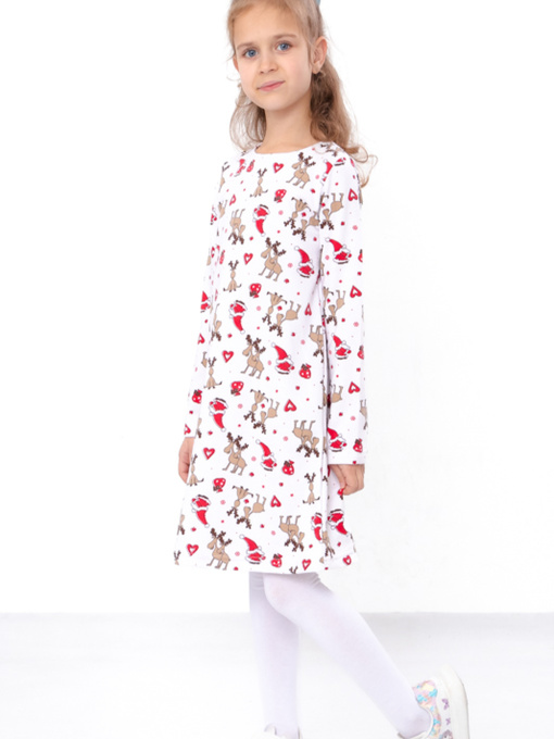 Платье миди Носи своє модель 6004-024-olen-molochnij Фото