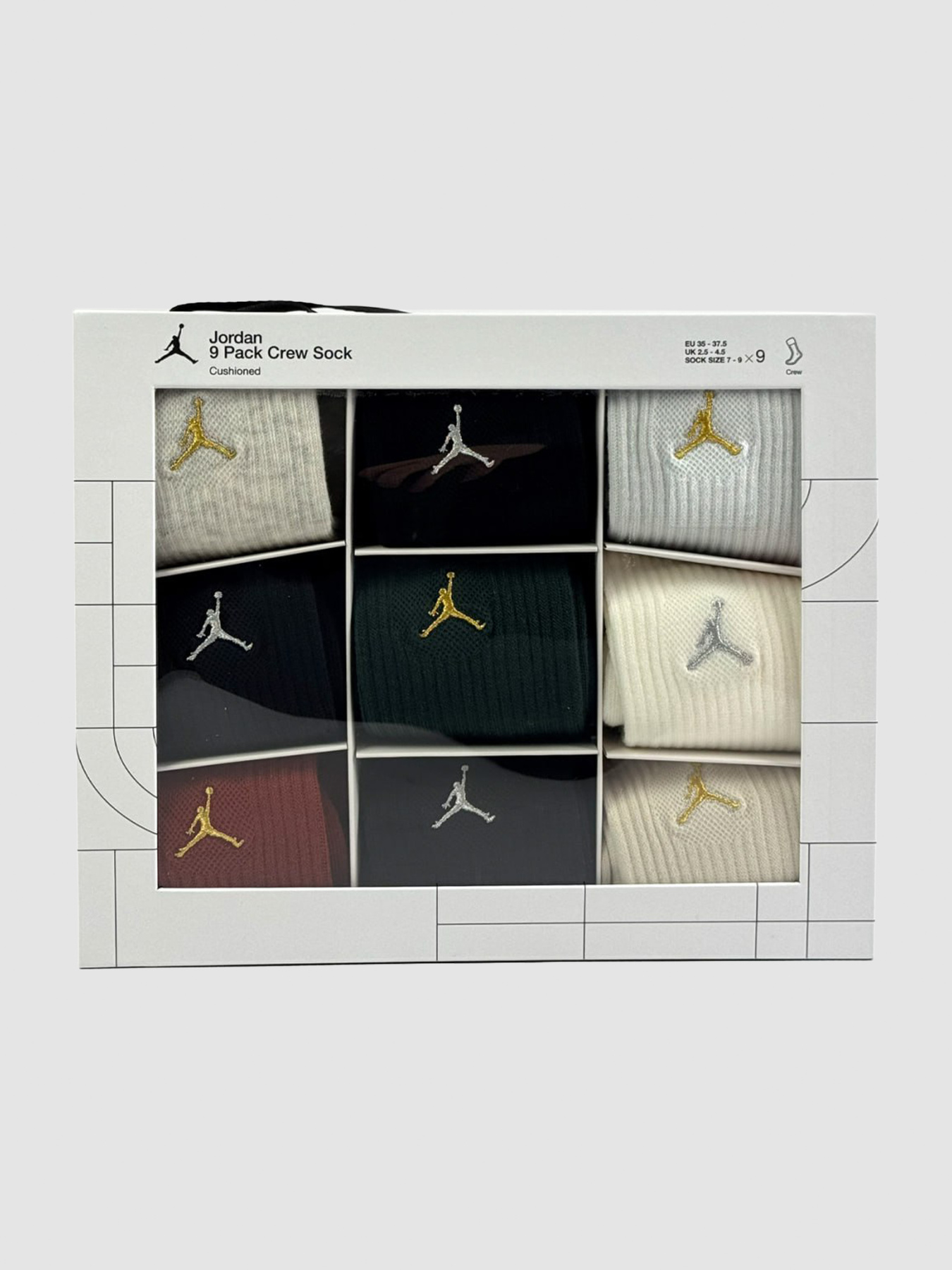 Набор носков Jordan Holiday 9Pk Crew Gift Box модель BJ0810-X58 Фото