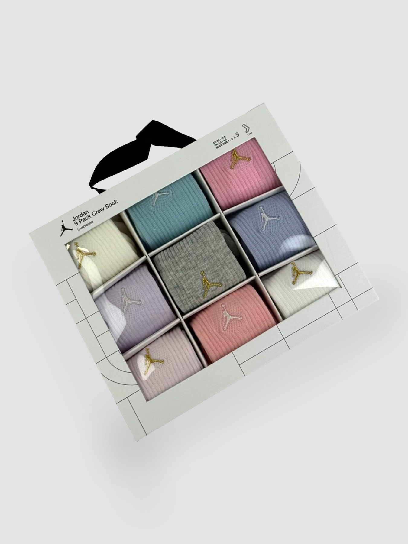 Набор носков Jordan Jdn Holiday 9Pk Crew Gift Box модель BJ0810-782 Набор носков Jordan Jdn Holiday 9Pk Crew Gift Box модель BJ0810-782 Фото