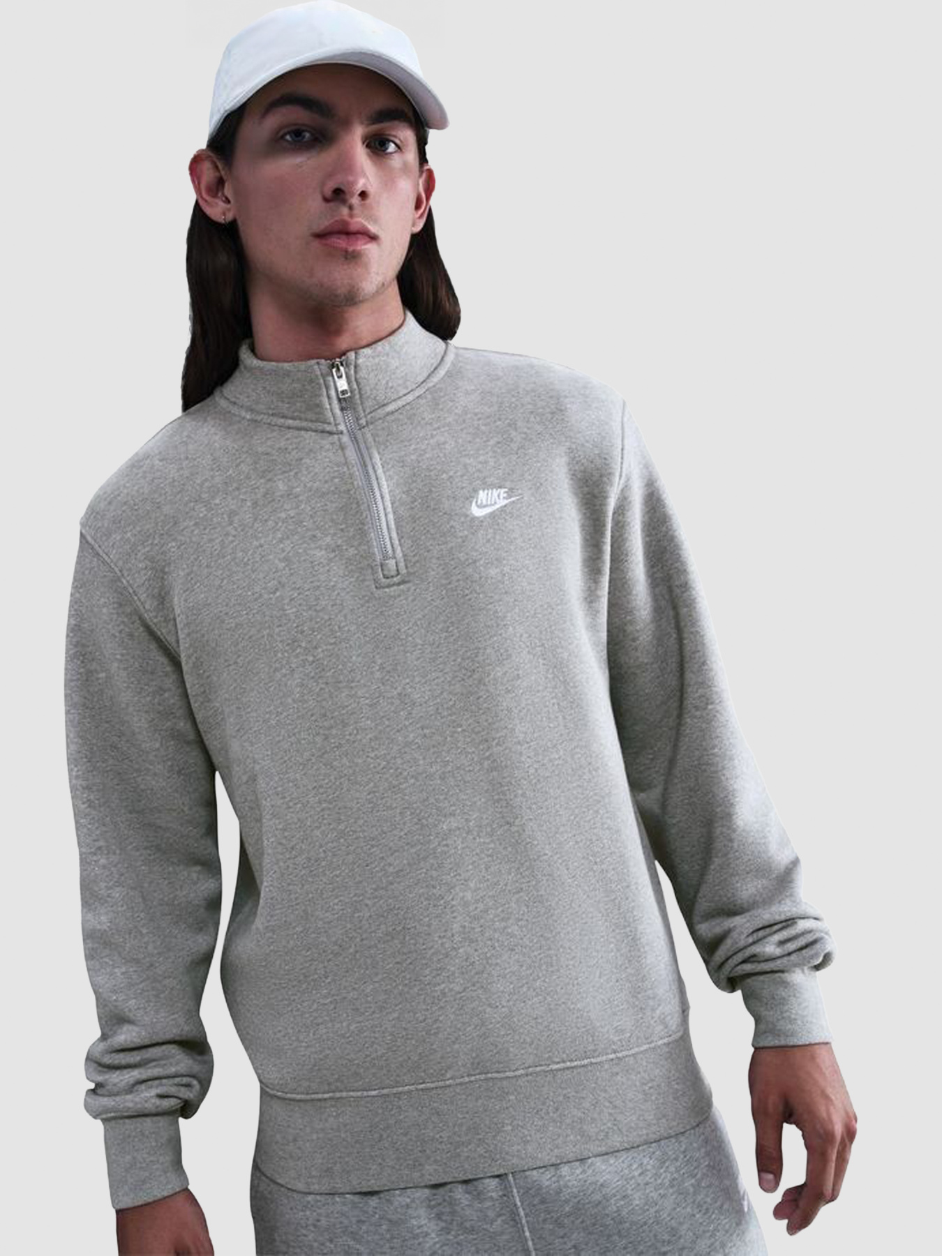 Кофта NIKE Club 1/2 Zip Fleece модель FN3864-063 Фото