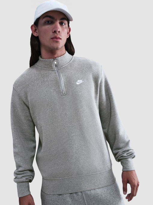 Кофта NIKE Club 1/2 Zip Fleece модель FN3864-063 Кофта NIKE Club 1/2 Zip Fleece модель FN3864-063 Фото