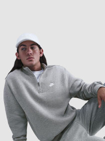 Кофта NIKE Club 1/2 Zip Fleece модель FN3864-063 Фото