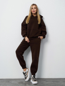 Повсякденний костюм ISSA Plus модель 13624A_темно-коричневый Фото