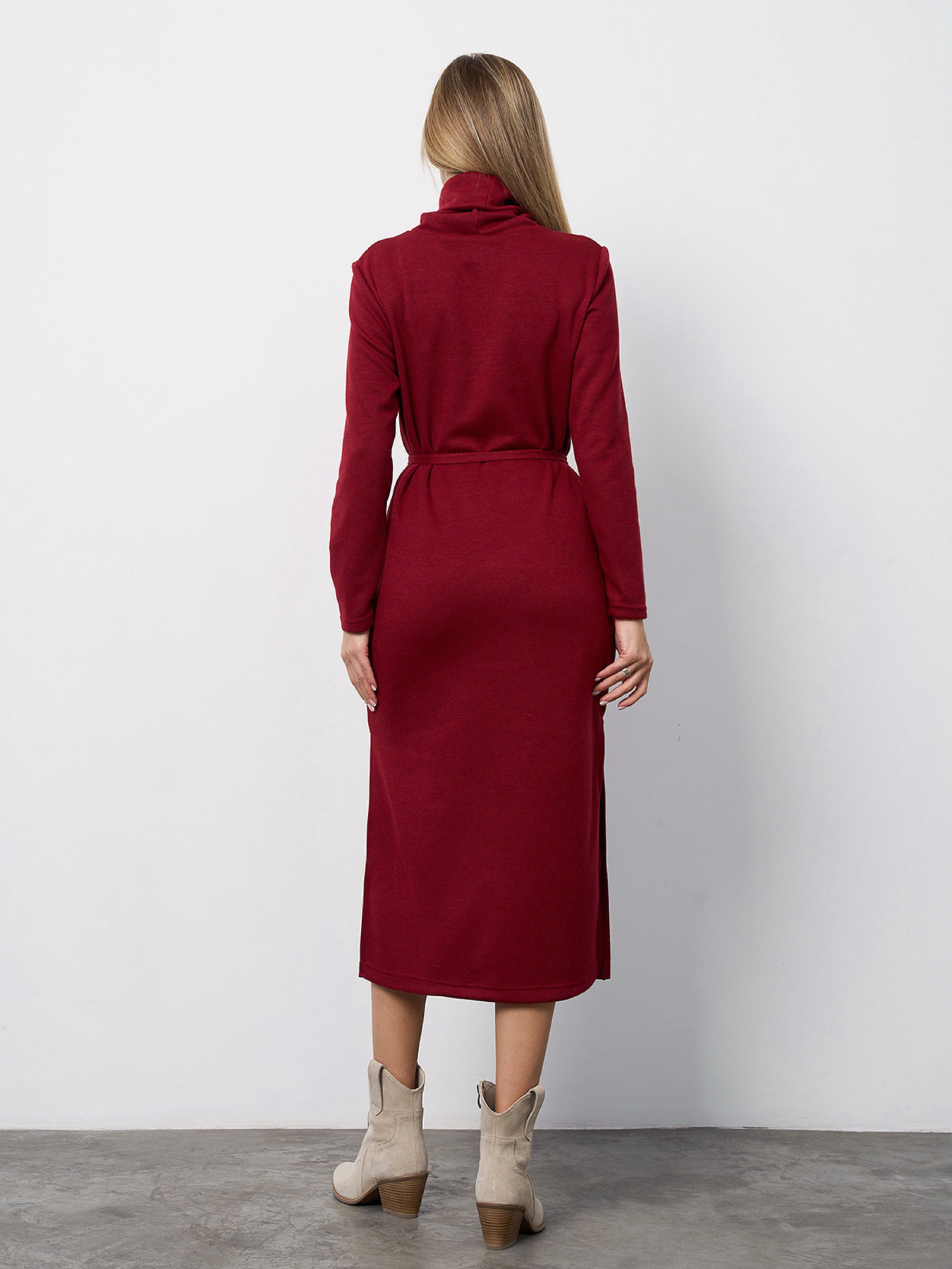 Платье миди ISSA Plus модель 15400_бордовый Фото
