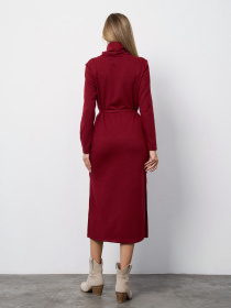 Платье миди ISSA Plus модель 15400_бордовый Платье миди ISSA Plus модель 15400_бордовый Фото