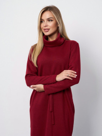 Платье миди ISSA Plus модель 15400_бордовый Платье миди ISSA Plus модель 15400_бордовый Фото