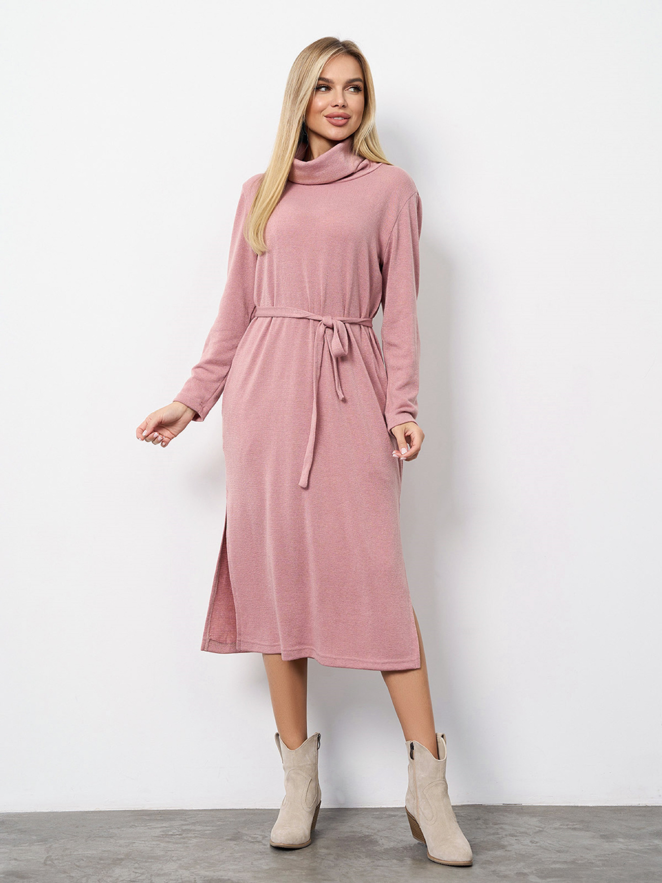 Платье миди ISSA Plus модель 15400_розовый Фото