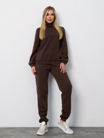 Повсякденний костюм ISSA Plus модель 15401_темно-коричневый Фото