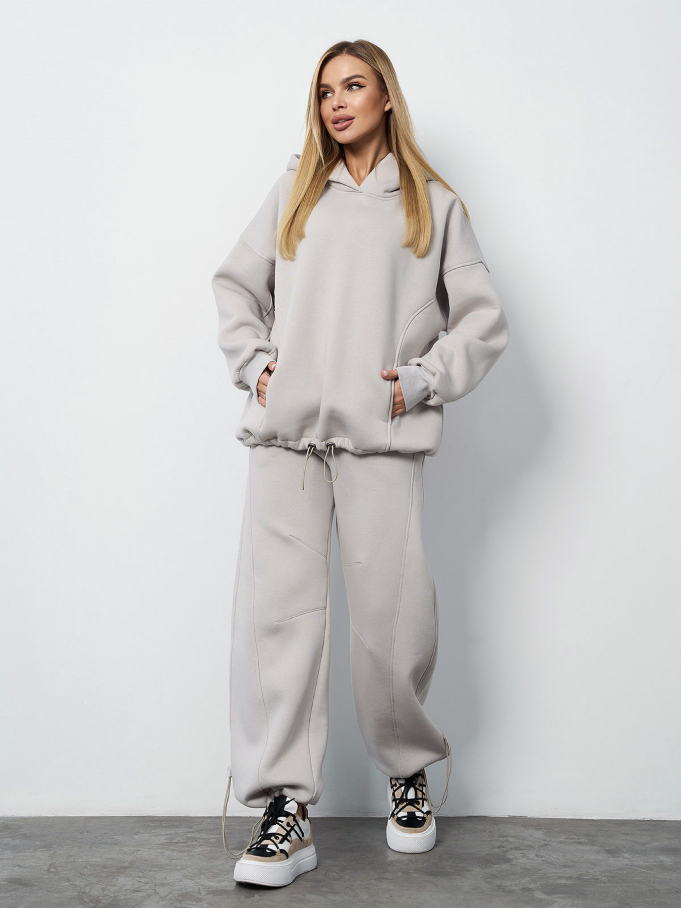 Спортивний костюм ISSA Plus модель 15402_светло-серый Фото