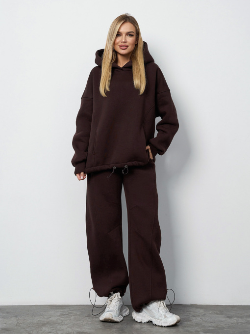 Спортивный костюм ISSA Plus модель 15402_темно-коричневый Фото