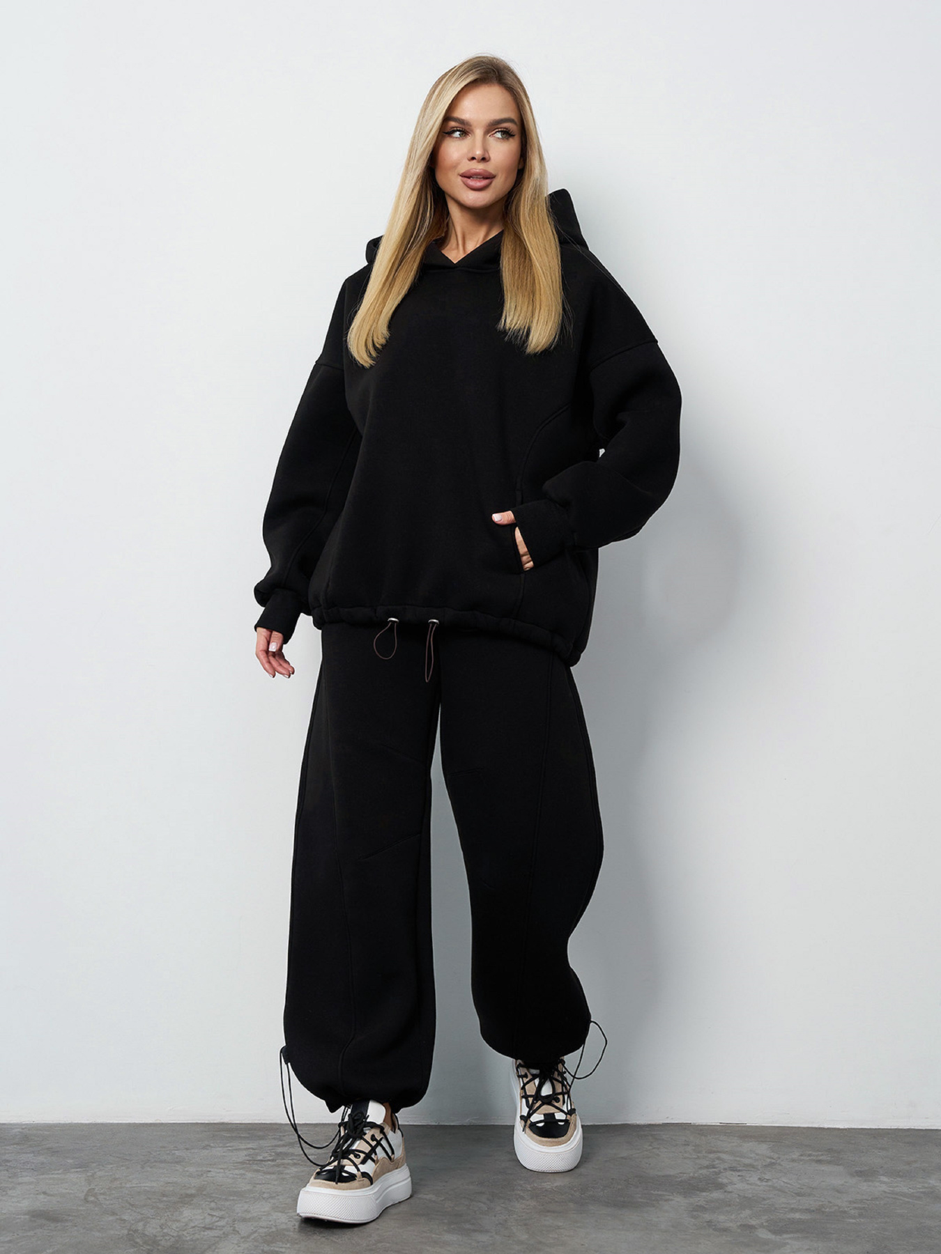 Спортивний костюм ISSA Plus модель 15402_черный Спортивний костюм ISSA Plus модель 15402_черный Фото