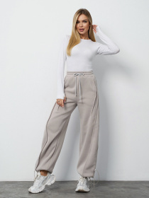 Брюки повседневные ISSA Plus модель 15405_светло-серый Фото