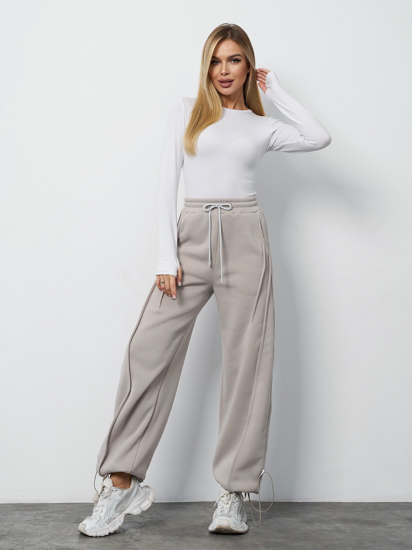 Повседневные штаны ISSA Plus модель 15405_светло-серый Фото