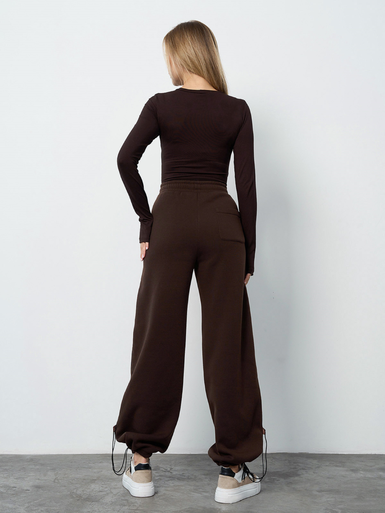 Брюки повседневные ISSA Plus модель 15405_темно-коричневый Фото