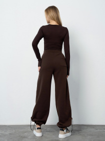 Повседневные штаны ISSA Plus модель 15405_темно-коричневый Фото