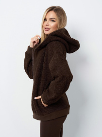 Худи ISSA Plus модель 15407_темно-коричневый Фото