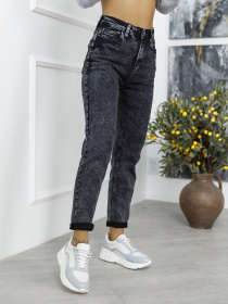 Джинсы мом ISSA Plus модель WN20-723_серый Фото