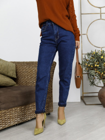 Джинсы мом ISSA Plus модель WN20-722_синий Фото