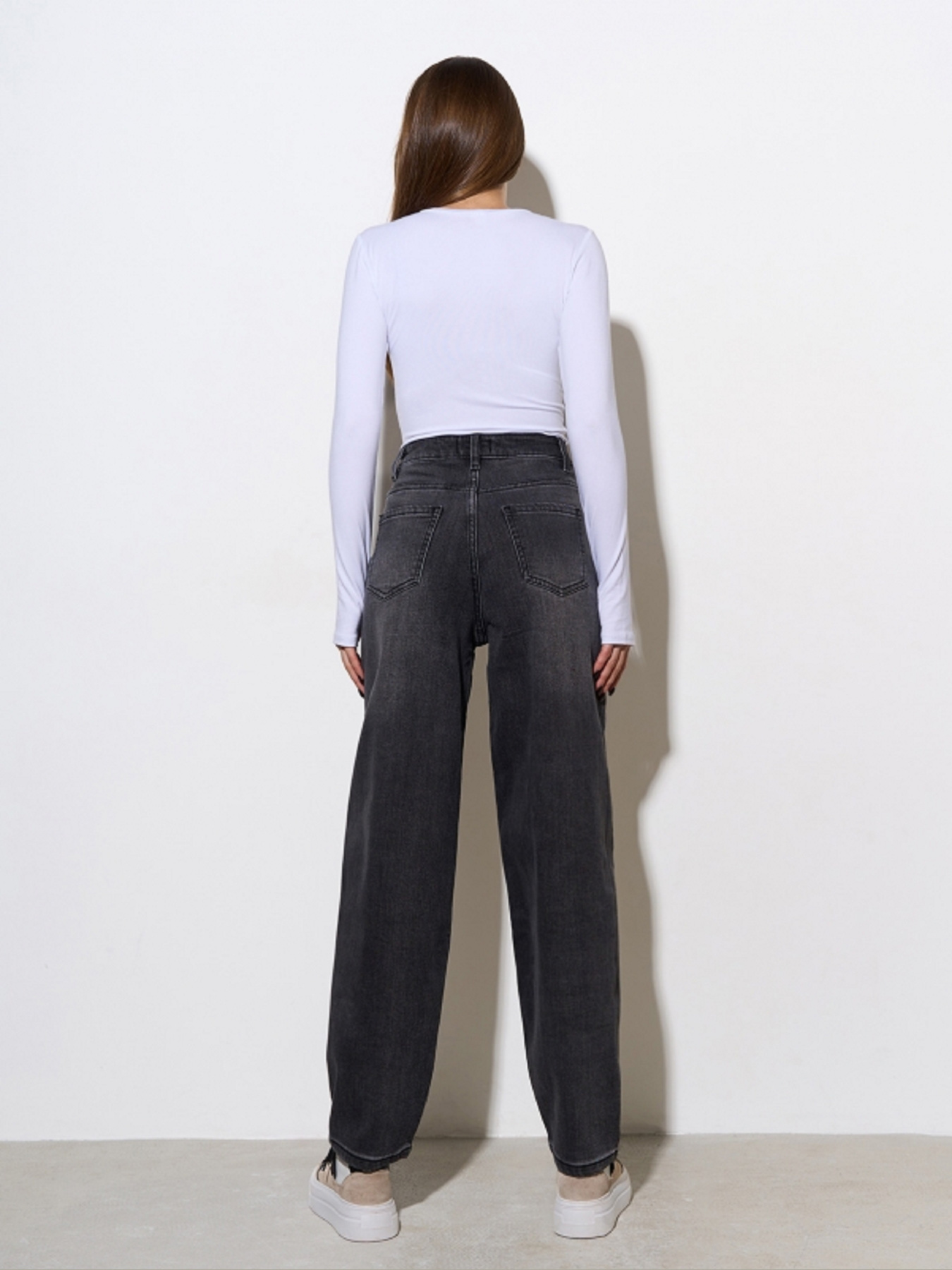Широкі джинси ISSA Plus модель WN20-725_серый Фото