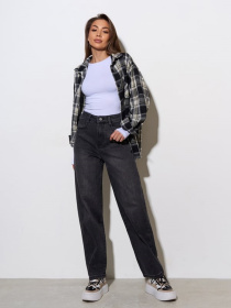 Широкі джинси ISSA Plus модель WN20-725_серый Фото