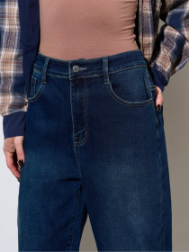 Джинсы мом ISSA Plus модель WN20-726_синий Фото