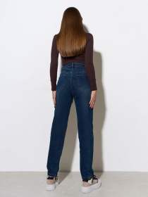 Джинсы мом ISSA Plus модель WN20-727_синий Фото