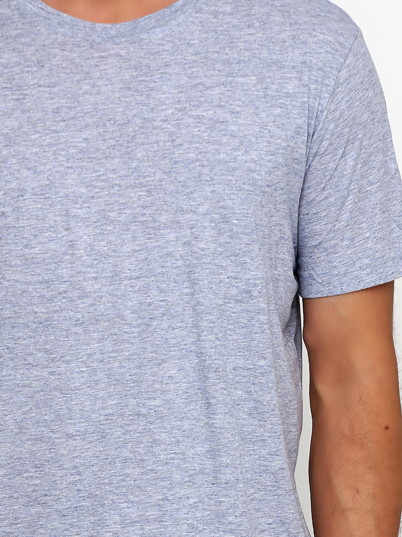 Футболка H&M модель 2296564RP2_голубой меланж Фото