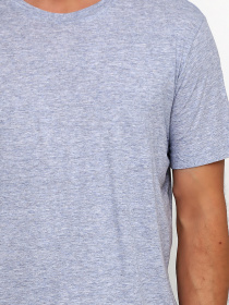 Футболка H&M модель 2296564RP2_голубой меланж Фото