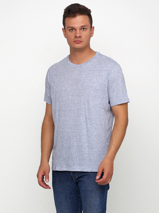 Футболка H&M модель 2296564RP2_голубой меланж Фото