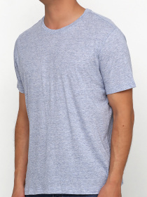 Футболка H&M модель 2296564RP2_голубой меланж Фото