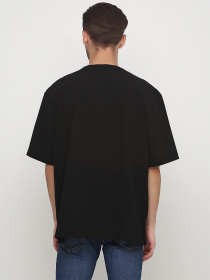 Футболка H&M модель 6567099RP2_черный с принтом Фото