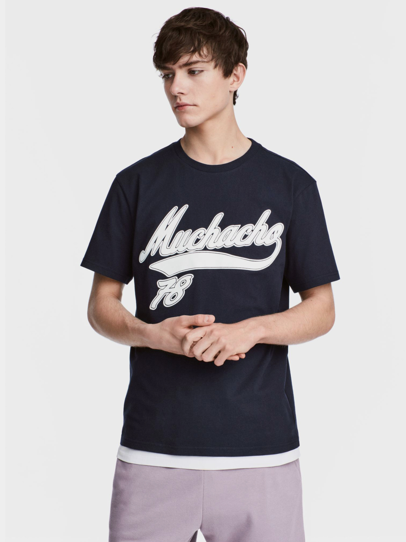 Футболка H&M модель 5003946RP21_темно-синий Фото