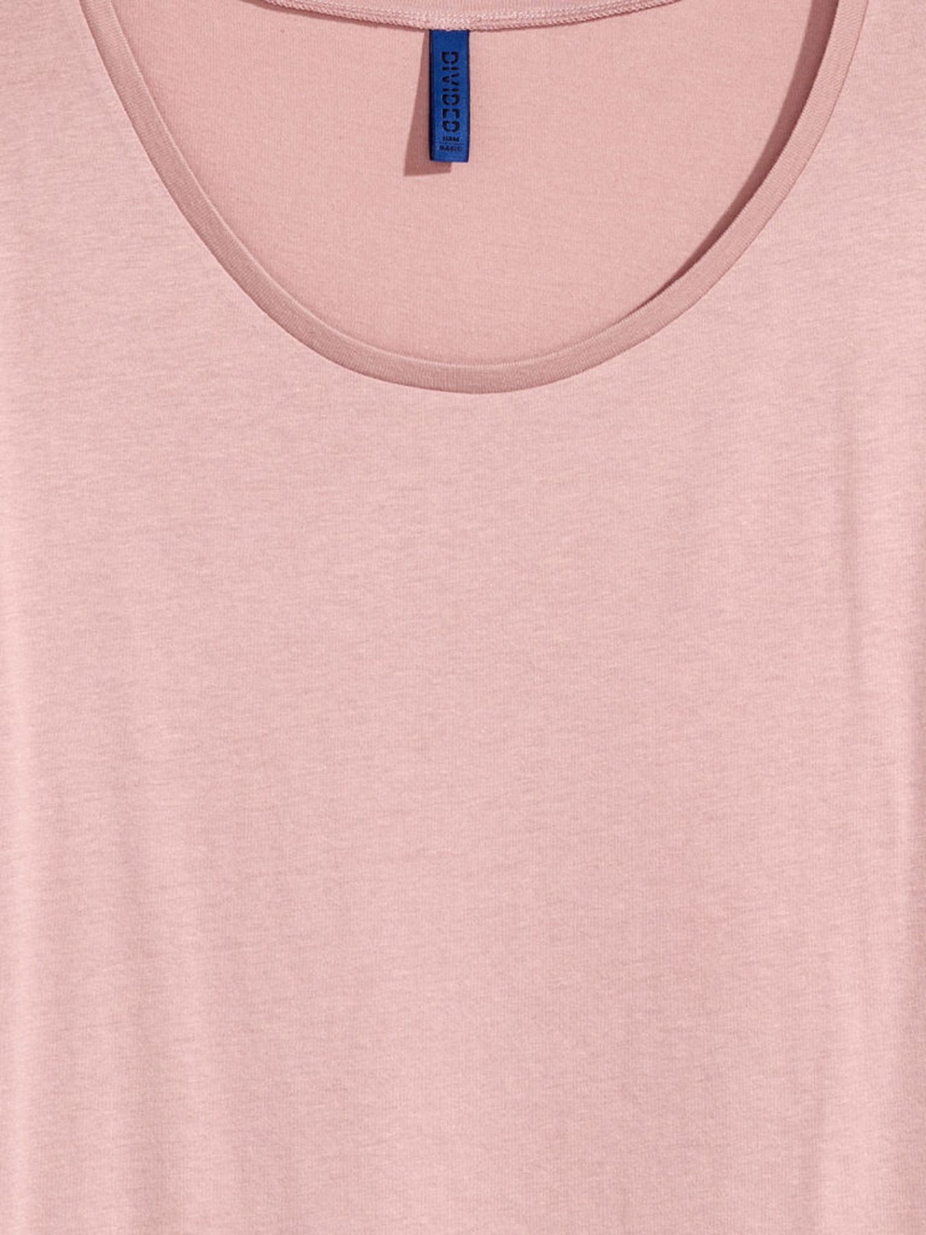 Футболка H&M модель 5141796RP2_темно-розовая пудра Фото