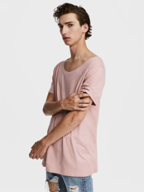 Футболка H&M модель 5141796RP2_темно-розовая пудра Фото